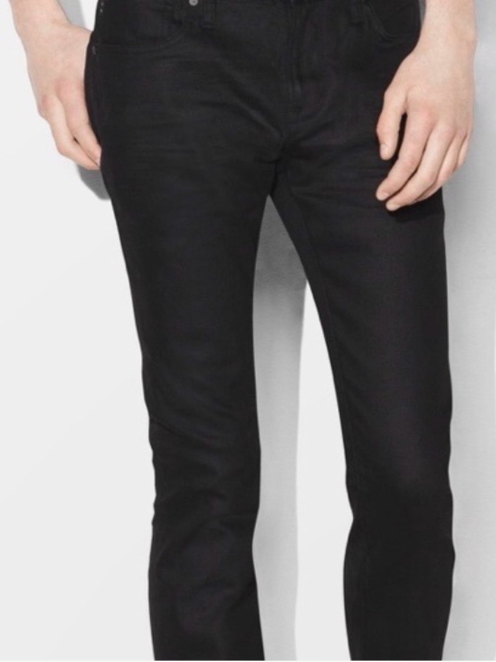 NEW John Varvatos Men's NWOT Black Slim Tapered Bowery Jeans